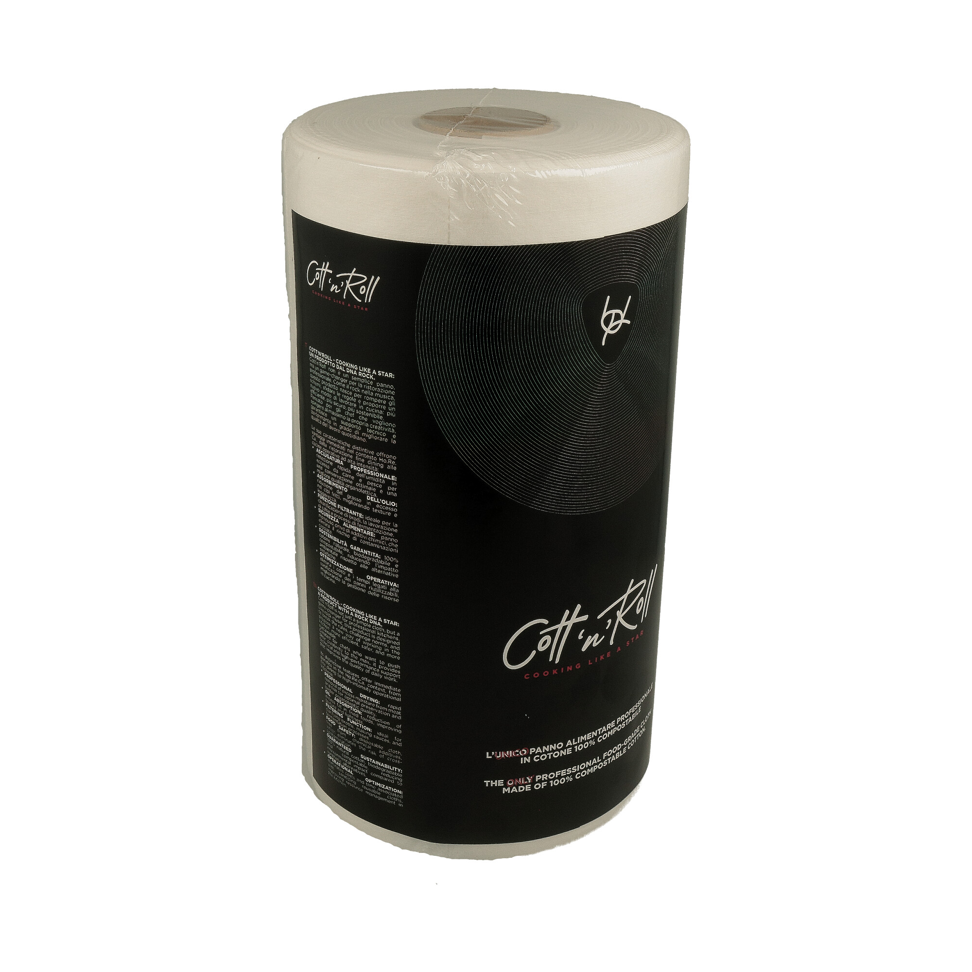 COTT ROLL - PANNO ROTOLO TESSUTO COMPOSTABILE 100% COTONE